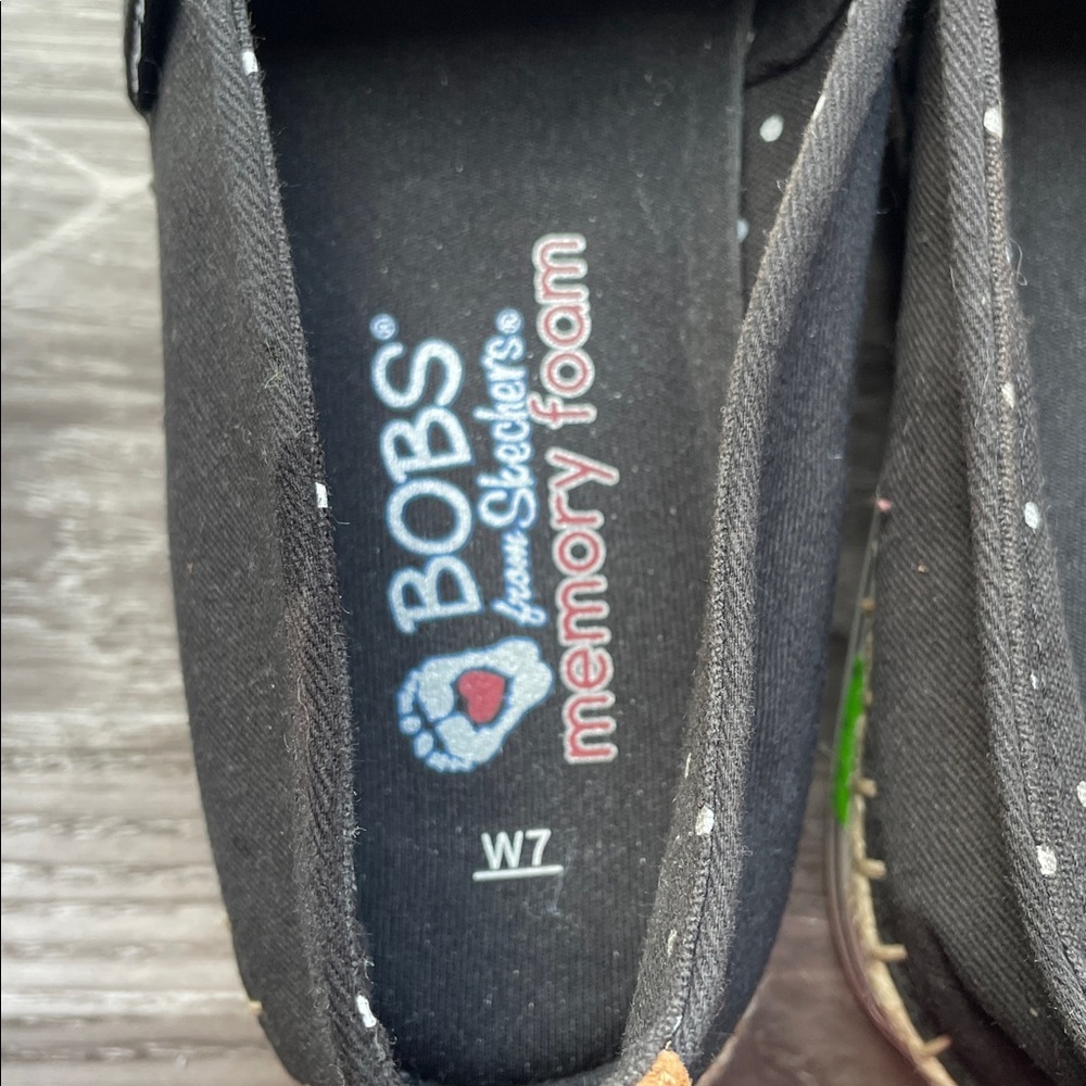Bobs From Skechers Breeze Memory Foam Plus Espadrille Sneakers Women 7 Black - Picture 2 of 9